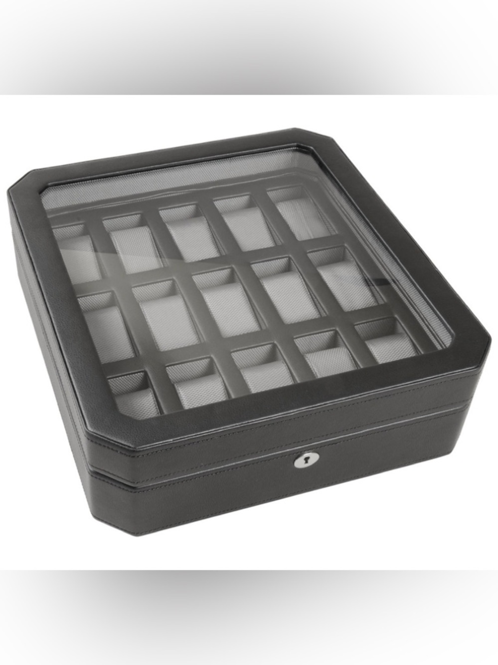 NEW Wolf Windsor 15 piece Watch Box, Black Watch Storage Case